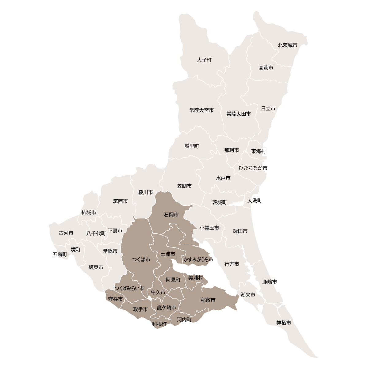 対応エリアの地図